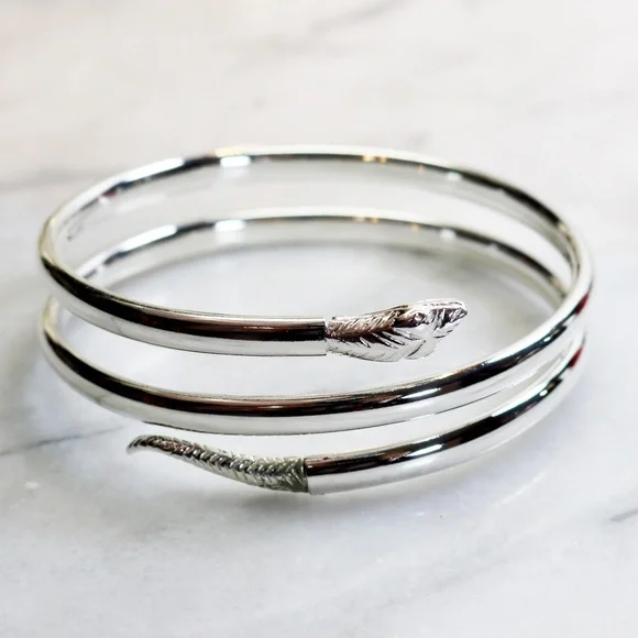🆕 Sterling Silver Snake Wraparound Bracelet